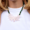 moss agate and rose quartz gemstone necklace katie bartels