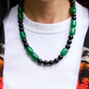 Onyx & Green Agate Necklace