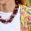 Rhodochrosite & Smoky Quartz Necklace